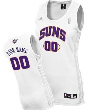 Women's Customized Phoenix Suns White Basketball Jersey-0